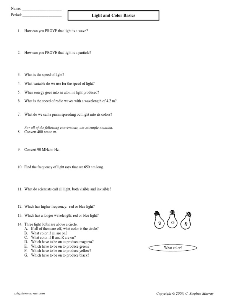 Light and Optics Complete PDF | PDF | Refraction | Light