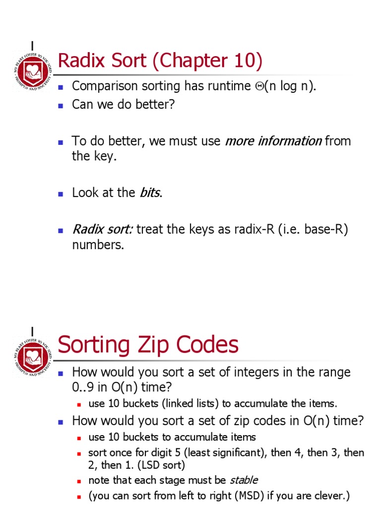 Radix Sort Techniques Explained | PDF | Theoretical Computer Science ...