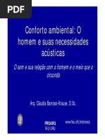 Conforto Ambiental o Homem e Suas Necessidades Acusticas