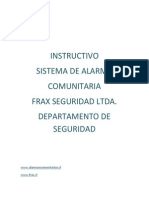 Instructivo Alarmas Comunitarias Frax Seguridad Ltda.