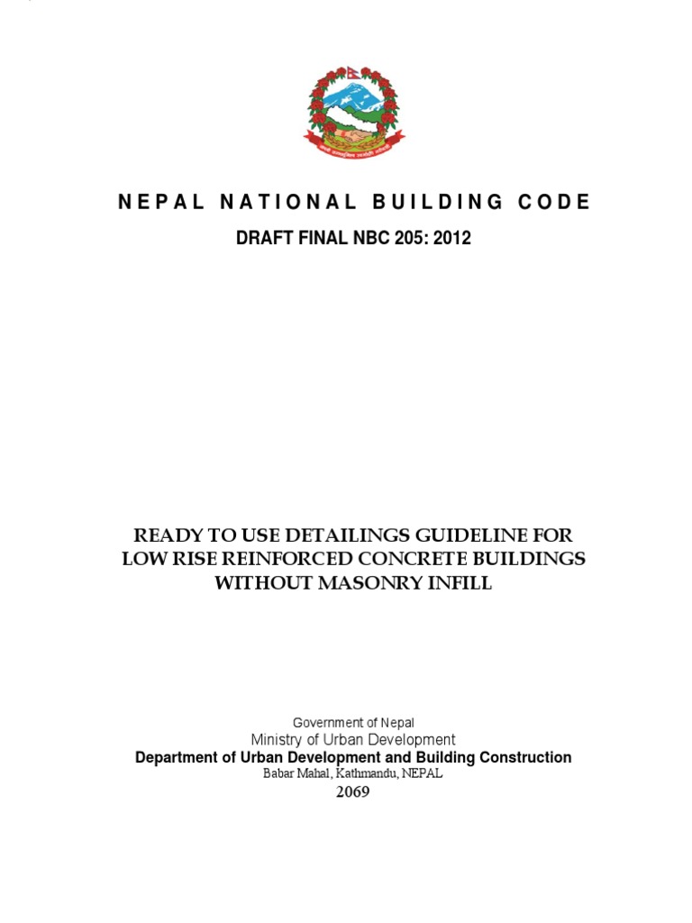 Nepal National Building Code 205:2012 | PDF | Brick | Framing ...