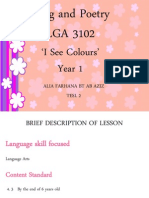 Song and Poetry LGA 3102: I See Colours' Year 1