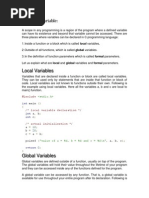 Scope of A Variable