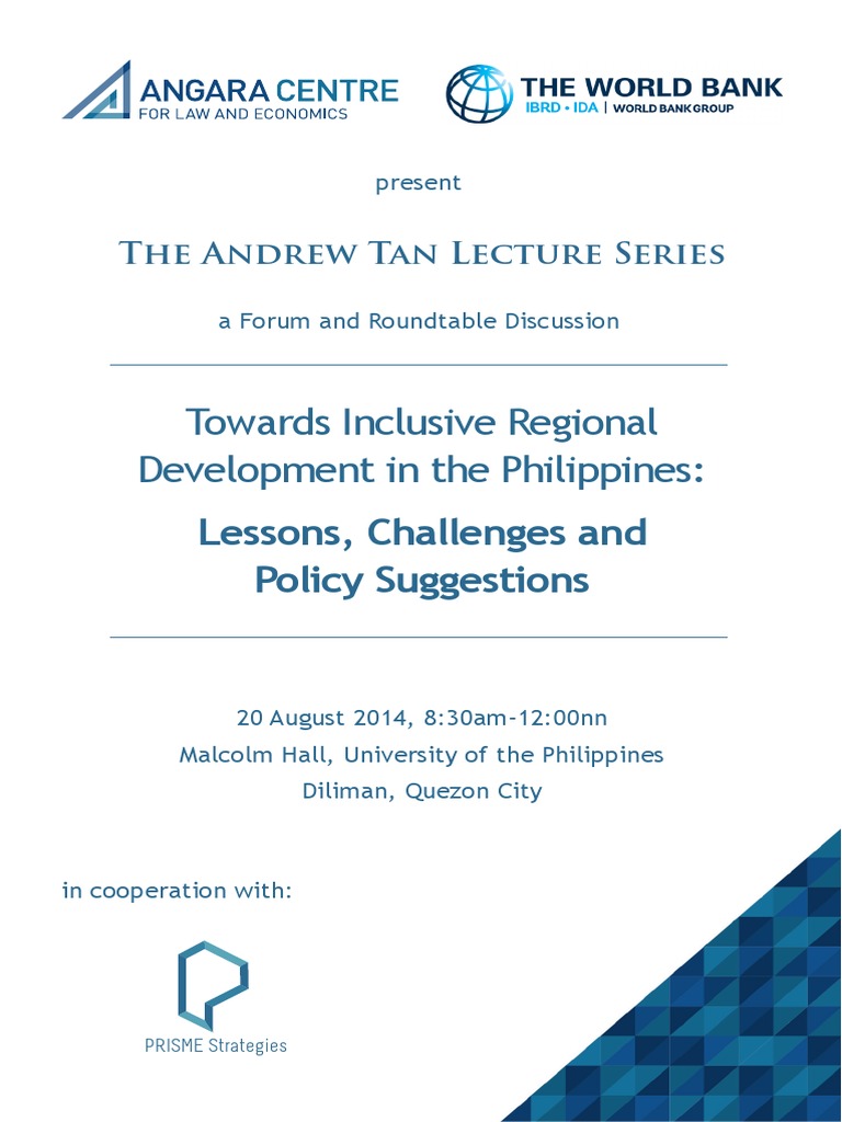 Program Brochure: Towards Inclusive Regional Development in The ...