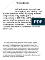 Sieve Analysis Procedure