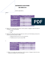 Mathematic Exam Paper Mid Term 2014: Time: 2 Hours