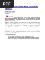 Download Cara Mengatasi Folder Access Denied Pada Windows by JojoLekis SN236947764 doc pdf