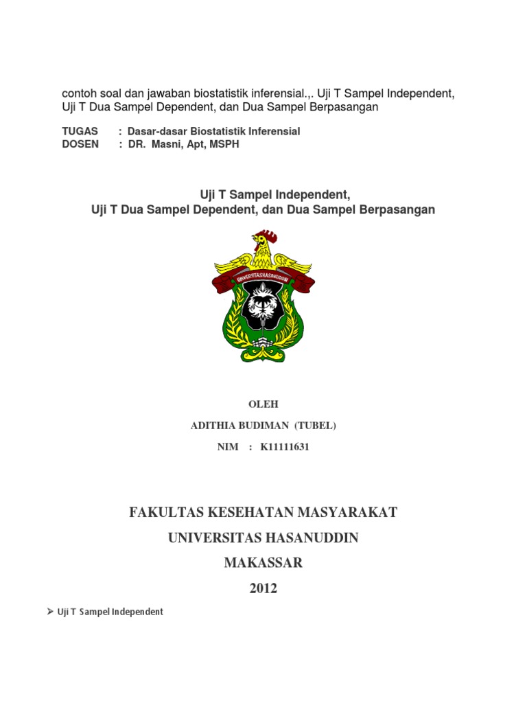 Contoh Soal Uts Biostatistik Download File Guru