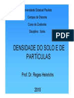 Densidade do solo e de partículas: métodos e importância