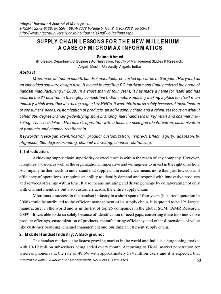 Micromax Case Study | PDF | Brand | Retail