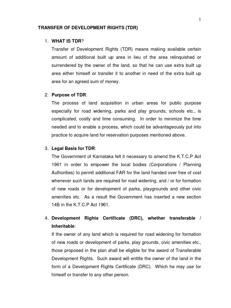 Understanding Transfer of Development Rights | PDF | Technology ...