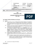 XXX Revised April 6, 2005 Standard Operating Procedure No. S-100