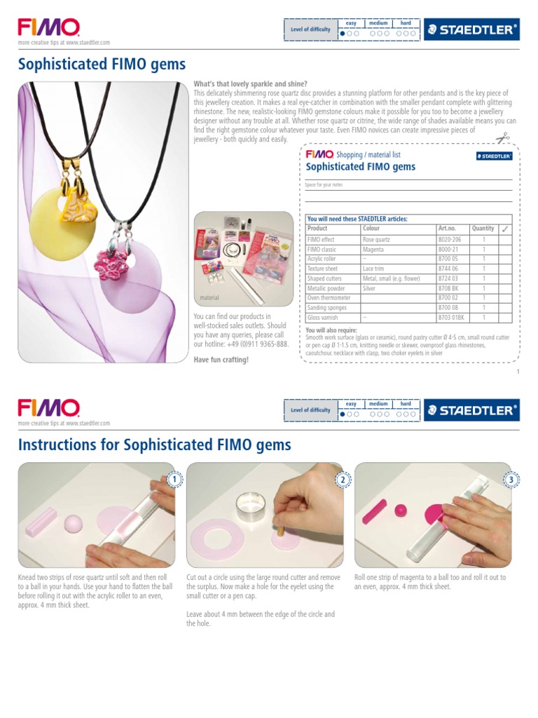 FIMO Sophisticated FIMO Gems | PDF