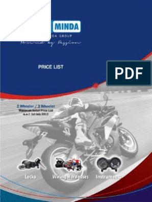 MINDA 2 & 3 Wheelers Price List 2013 | PDF | Ignition System