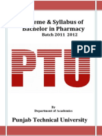 Scheme & Syllabus of Bachelor in Pharmacy: Batch 2011 2012