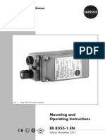 Pneumatic Positioner Type 3766: Mounting and Operating Instructions EB 8355-1 EN