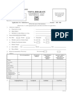 Vishwabharati University Admission Form