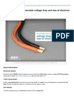An Example How To Calculate Voltage Drop and Size of Electrical Cable