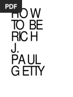 Download J Paul Getty - How to Be Rich by Derzis SN236967001 doc pdf