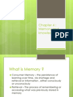 Consumer Behavior - Memory and Knowledge