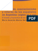 Emigración, Asociacionismo y Retorno de Los Españoles en Argentina