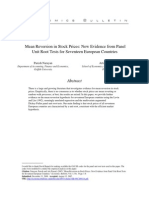 Mean Reversion in Stock Prices: New Evidence From Panel Unit Root Tests For Seventeen European Countries