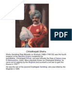 Chhattrapati Shahu: Maratha Empire Shivaji Satara Maharashtra Mughals Sambhaji