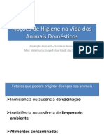 Noções de Higiene Na Vida Dos Animais Domésticos