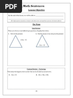 Converting Math Sentences