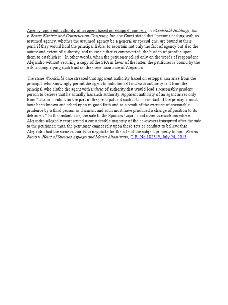 Understanding Apparent Authority in Agency Law | PDF