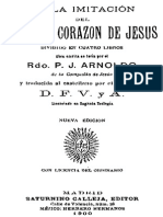 De La Imitacion Del Sagrado Corazon de Jesus-Arnoldo