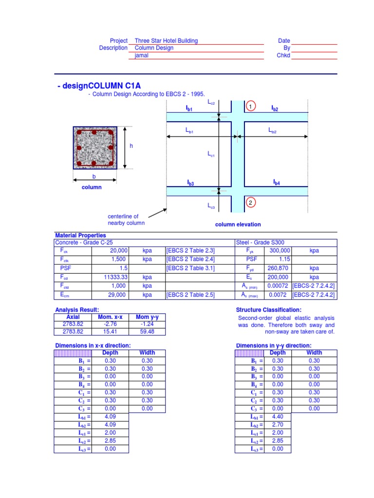 Structure Column Design | PDF | Buckling | Materials Science