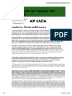 Ethiopian Demography and Health: Landforms, Climate and Economy