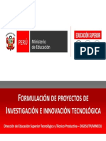 Proceso de Formulación de Proyectos de IIT