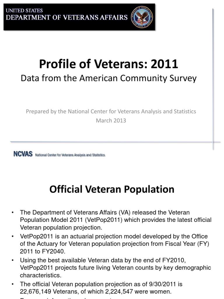 Profile Of Veterans 2011 Pdf American Community Survey Race And
