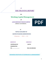 Summer Training Report: Working Capital Management