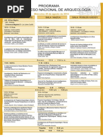 Programa I Congreso Nacional de Arqueologia