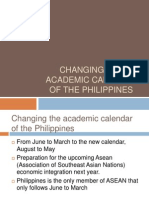 Changing The Academic Calendar of The Philippines