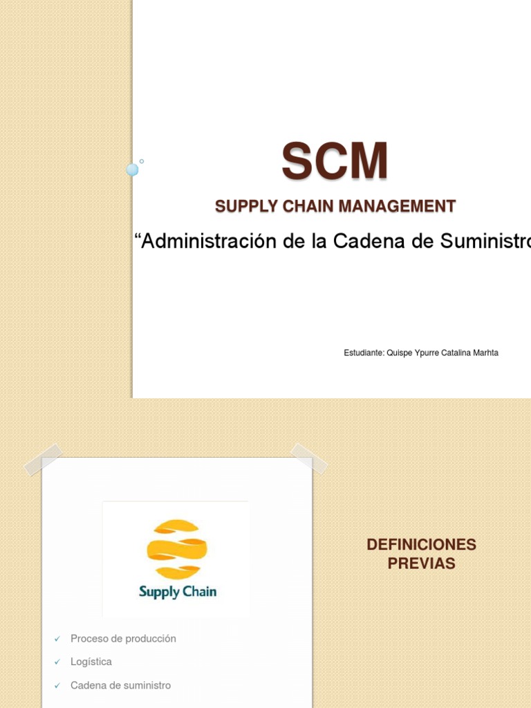 Supply Chain Management | PDF | Logística | Gestión de la cadena de ...