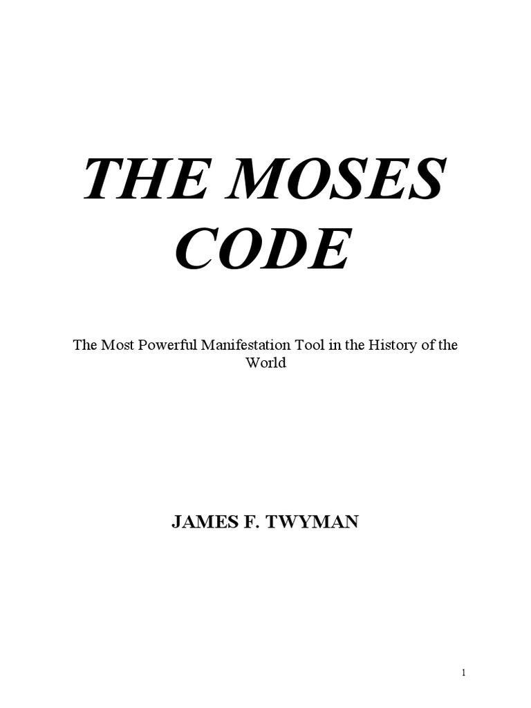 The Moses Code PDF Miriam Moses
