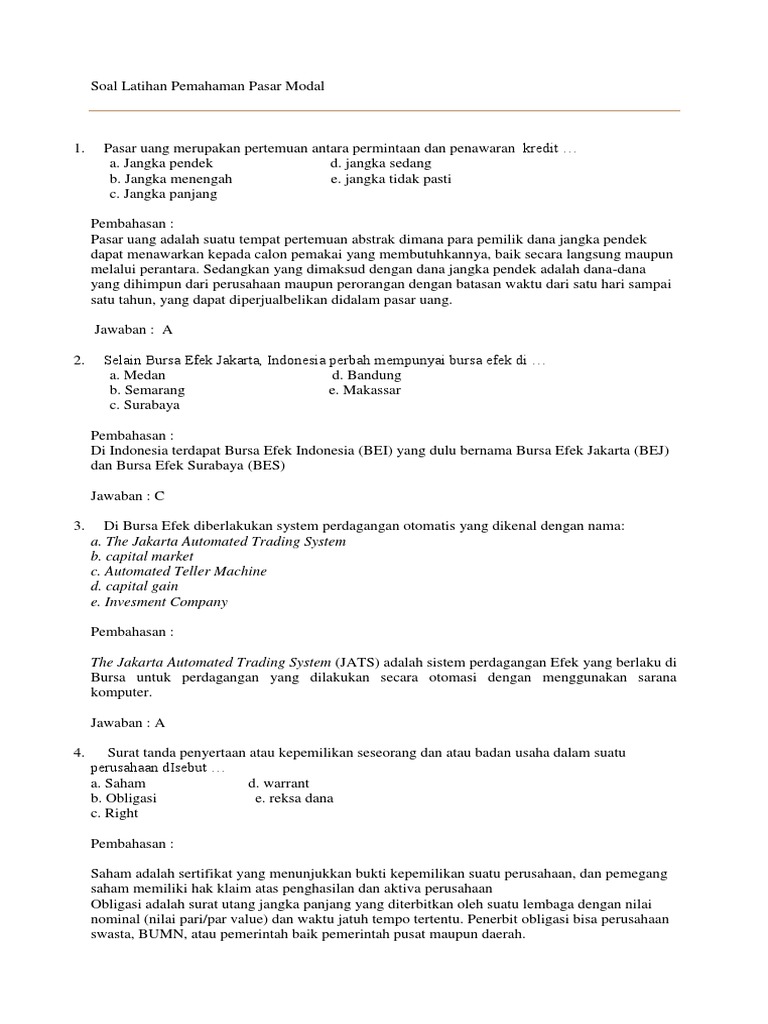 111 Contoh Soal Modal Ventura Jawaban Dikdasmen