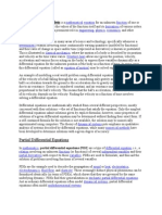 A Differential Equation Is A Mathematical Equation For An Unknown Function of One or Several Variables That Relates The Values of The Function Itself and Its Derivatives of Various Orders