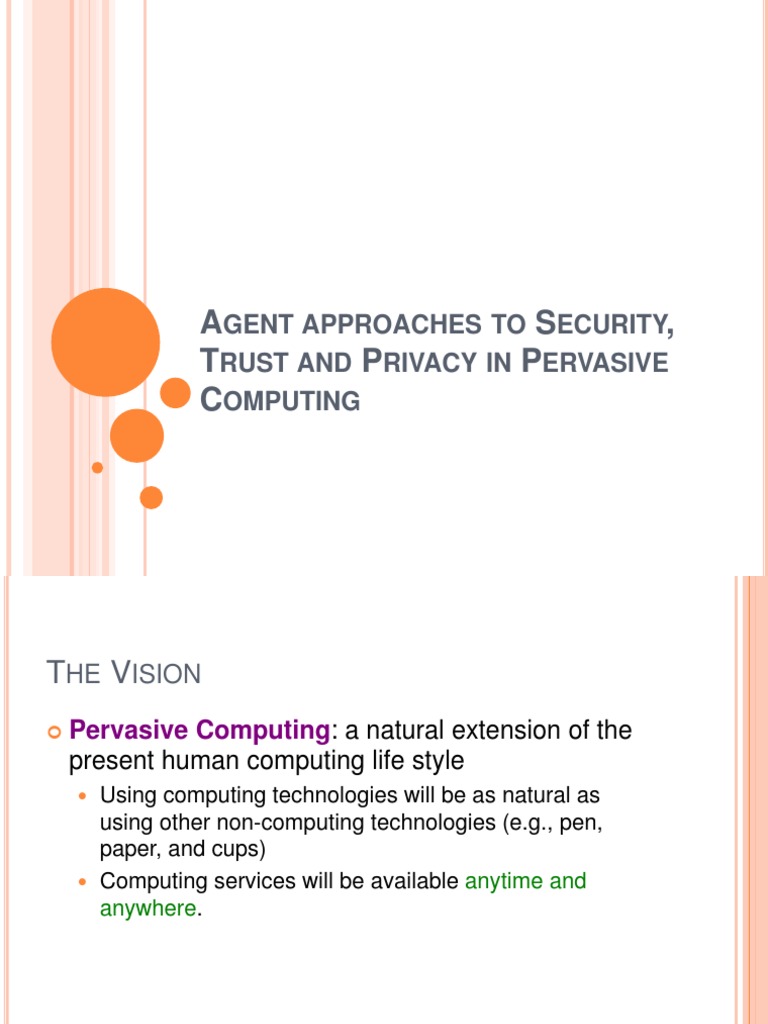 Pervasive Computing - Security & Trust | PDF | Computers