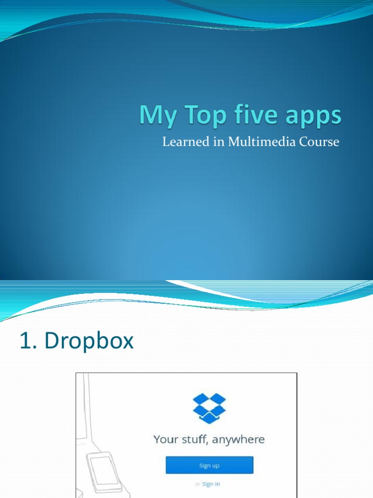 My Top Five Apps | PDF