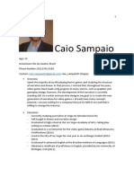 Resumé, Caio Sampaio