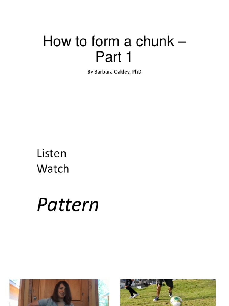 How To Form A Chunk Part 1 Powerpoint | PDF | Expert | Cognitive ...