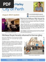Cr. Reece Harley - City of Perth, August 2014 edition