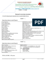 Barem de Corectare Şi Notare: 12 Grade/10 Year of Study