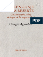 Agamben Giorgio - El Lenguaje Y La Muerte PDF