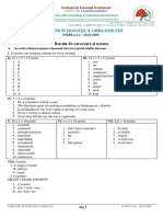 Barem de Corectare Şi Notare: 12 Grade/10 Year of Study